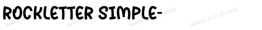 Rockletter Simple字体转换
